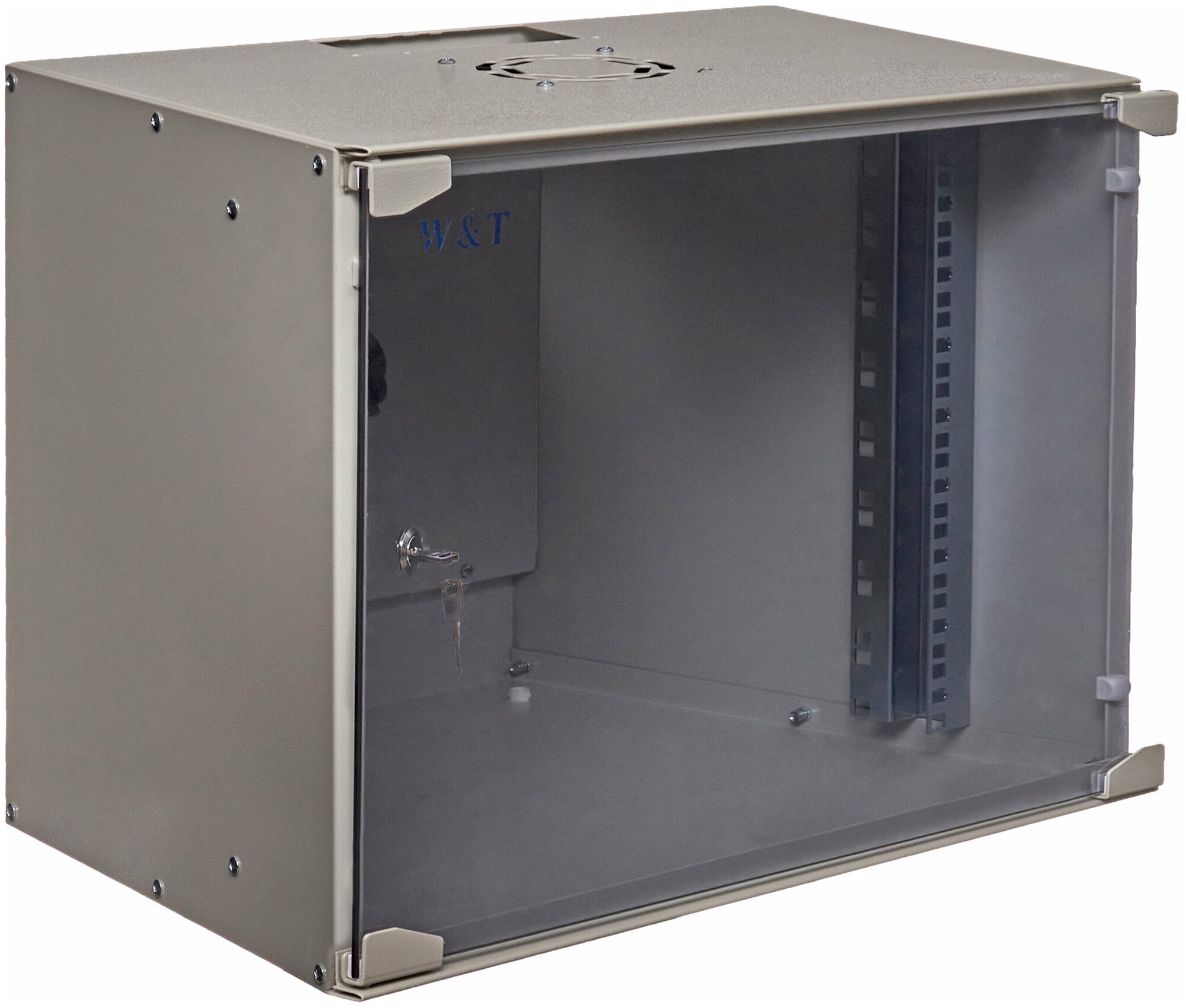 Шкаф 9U 520х400 19 дюймов телекоммуникационный серверный настенный серый P095240GWTWOF