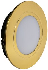 Светильник мебельный встраиваемый LED Polus-E, 220B, 3.2Вт, 3000К, нейтральный белый, золото