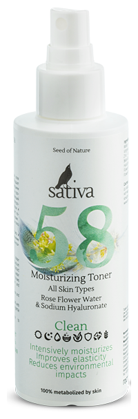 Sativa Тонер увлажняющий № 58, 150 мл