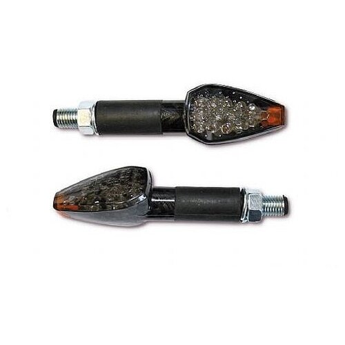 Поворотники PEAK светодиодные длинные карбон