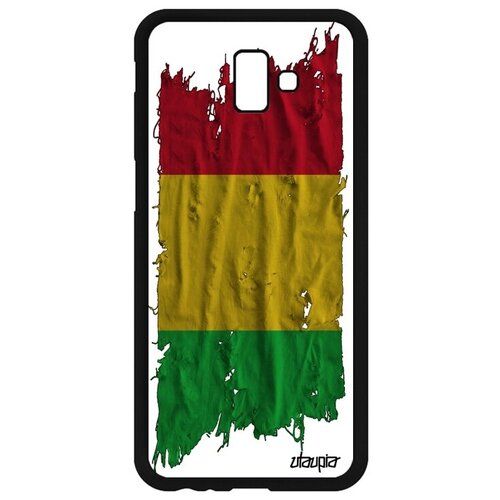 фото Чехол для мобильного // samsung galaxy j6 plus 2018 // "флаг мали на ткани" стиль дизайн, utaupia, белый