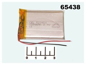 Аккумулятор 3.7V 1A 65*55*3 LP305565P Lithium polymer