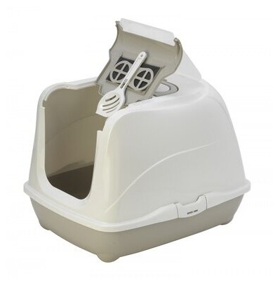 Moderna Туалет-домик Jumbo с угольным фильтром, 57х44х41см, теплый серый (Flip cat 57 cm) MOD-C240-330-B | Flip cat 57 cm, 1,7 кг