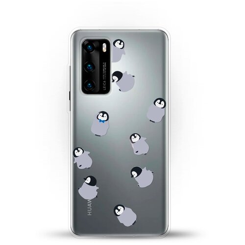 фото Силиконовый чехол несколько пингвинов на huawei p40 andy & paul