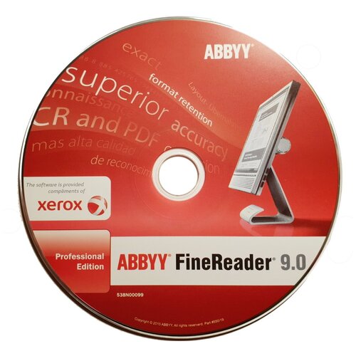 ПО ABBYY FineReader 9 OCR 9.0 Professional Edition by Xerox , лицензия бессрочная 538N00099 по abbyy finereader pdf 15 business full standalone электронная бессрочная лицензия af15 2s1w01 102