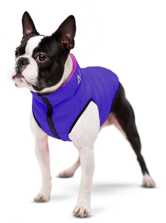 Курточка для собак AiryVest двусторонняя, размер XS 25, розово-фиолетовая