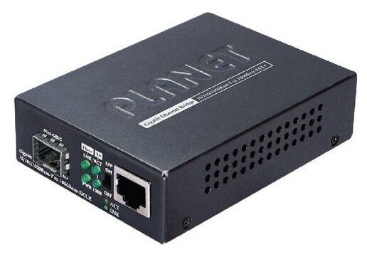 Медиаконвертер сетевой Planet GT-805A, 10/100/1000Base-T to miniGBIC (SFP) Converter