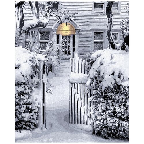 фото Набор для раскрашивания по номерам molly kh0931 белый снег украсил город