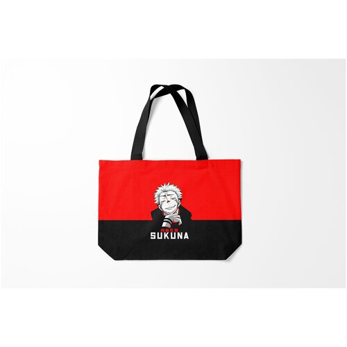 фото Сумка-шоппер / 46х35 см / аниме / магическая битва sukuna jujutsu kaisen burnettie