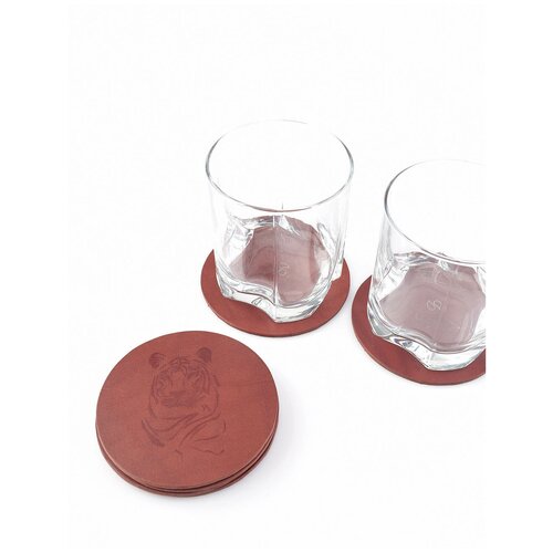 Костер кожаный коричнево-красный 