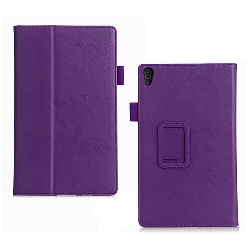 фото Чехол-книжка mypads для samsung galaxy tab 4 8.0 sm-t330/t335 с визитницей и держателем для руки фиолетовый