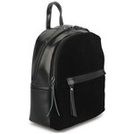 Женская сумка-рюкзак из натуральной кожи с замшей «Тилли» 1245 Black - изображение