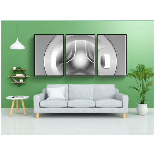 фото Набор модулных постеров для интерьера "стиральная машина, одежда, прачечная" 60x90 см. в тубусе, без рамки lotsprints