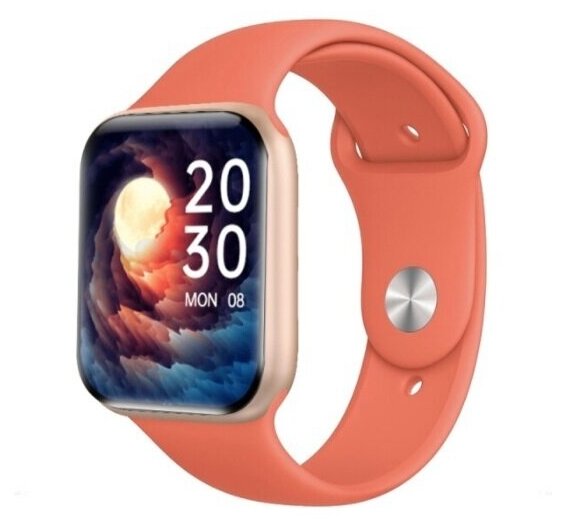 Умные часы X22 KUPLACE/ Smart watch X22 / X22 с полноразмерным экраном и активной боковой кнопкой, золотой