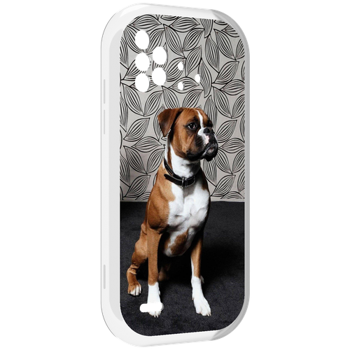 Чехол MyPads боксер собака для UMIDIGI Bison X10 / X10 Pro задняя-панель-накладка-бампер