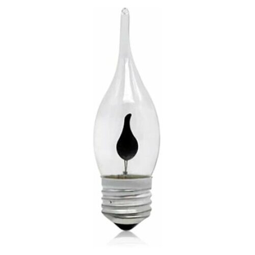 Лампа Эдисона Ретроник свеча на ветру C35 3W e14 янтарное стекло (светодиодная лампа) C353W-Ret-27