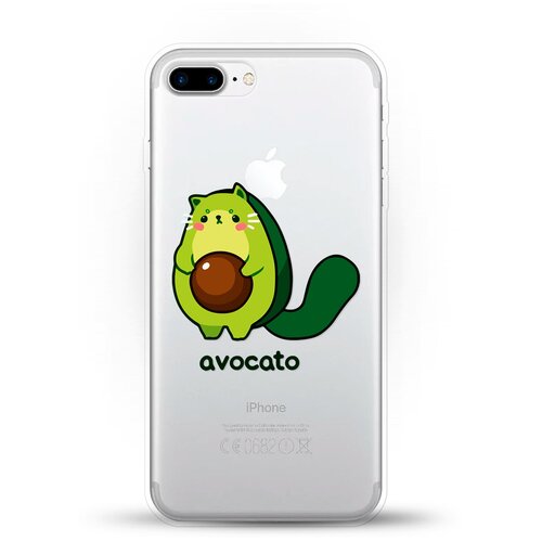 фото Силиконовый чехол авокадо-кот на apple iphone 8 plus andy & paul