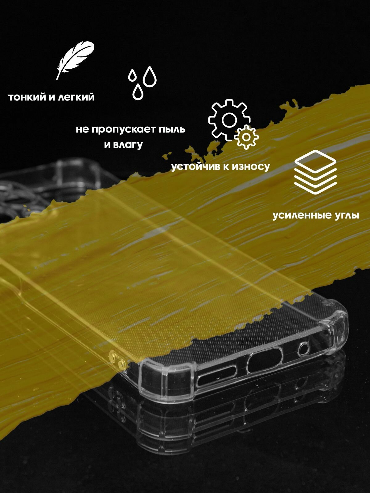 Чехол для Xiaomi Redmi 12 / чехол на сяоми редми 12 с усиленными углами прозрачный — фото 1
