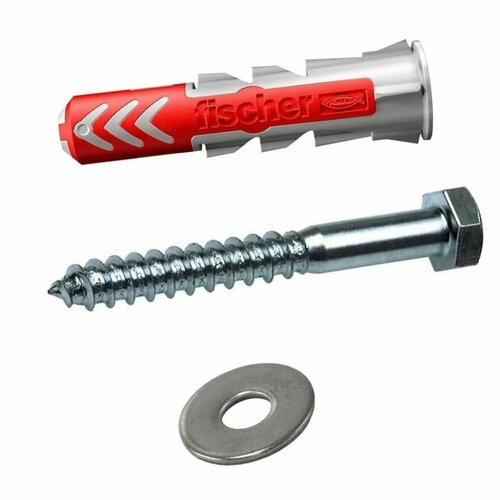 Дюбель нейлоновый универсальный DUOPOWER FISCHER 10х50 + шуруп-глухарь + шайба усиленная М-6