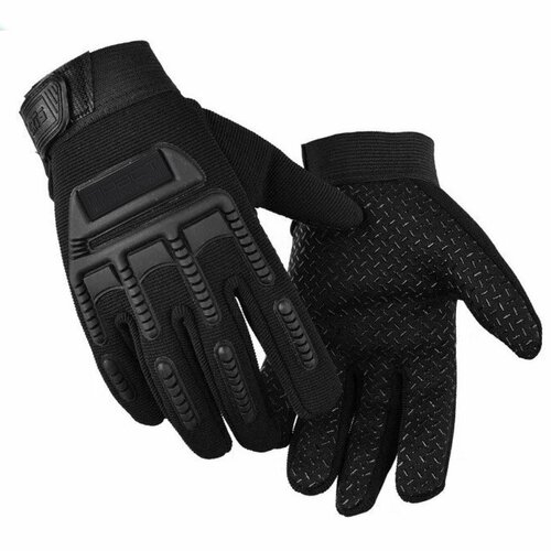 Перчатки тактические с защитой пальцев и суставов / Черные