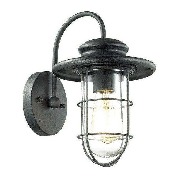 Odeon Light Уличный настенный светильник Helm 4171/1W, E27, 60 Вт, цвет арматуры: черный, цвет плафона бесцветный - фотография № 7