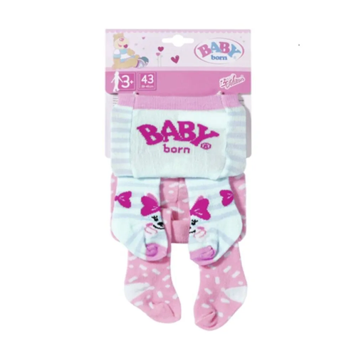 Одежда для Baby born Колготки 2 пары (розовые/белые), 43 см 831-748