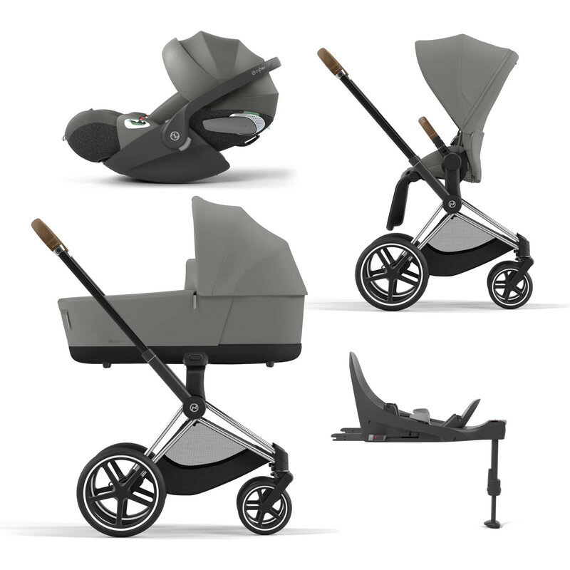 Cybex Priam IV Коляска 4 в 1, шасси IV Chrome Brown/Mirage Grey