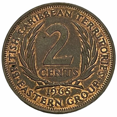 Восточные Карибские Штаты 2 цента 1965 г. (2) 2 цента 1998 восточные карибы из оборота