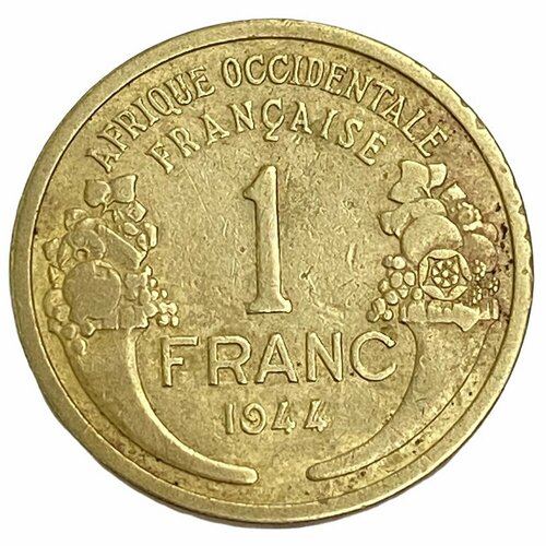 Французская Западная Африка 1 франк 1944 г. французская западная африка 50 сантимов 1944 г