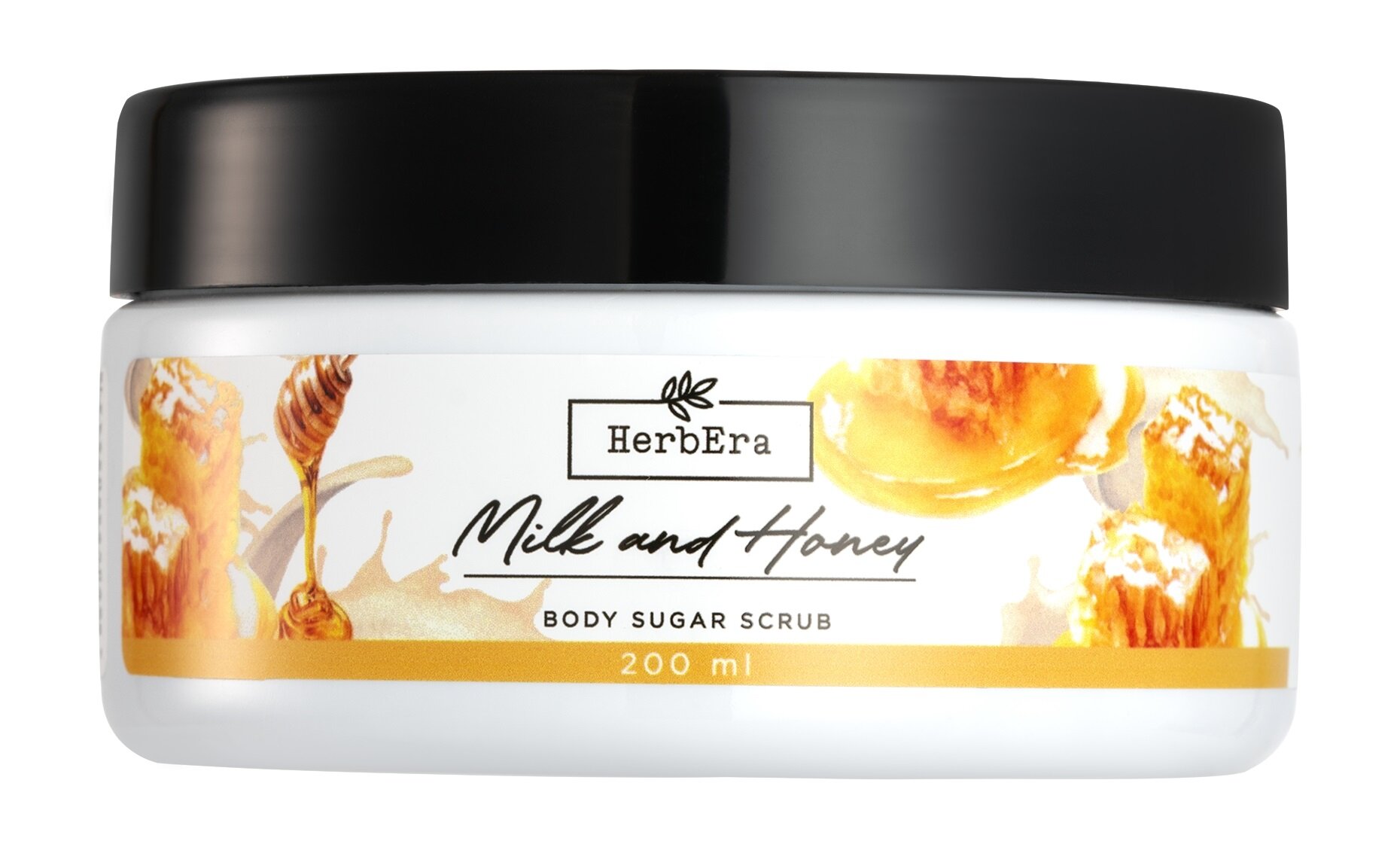 Сахарный скраб для тела с ароматом молока и меда HerbEra Milk and Honey Body Sugar Scrub