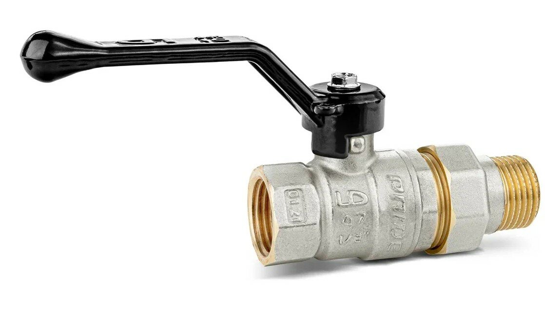 Кран шаровой LD 1/2" накидная гайка (рычаг) серия Pride 47.15. В-ГШ. Р