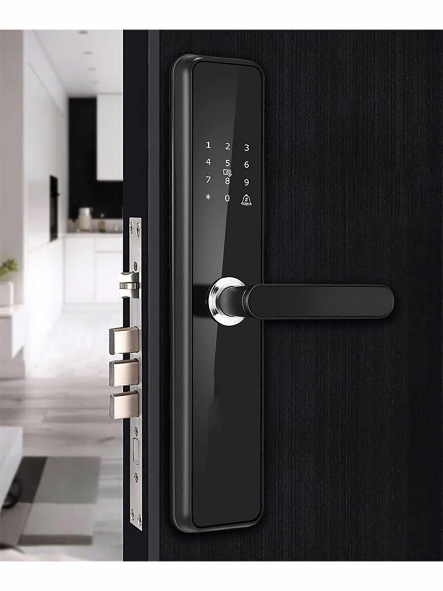 Умный электронный врезной дверной замок на дверь для дома с кодом WiFi, картой TT Lock