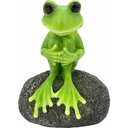Фигура садовая Лягушка на камне 17x12x20см 1099₽