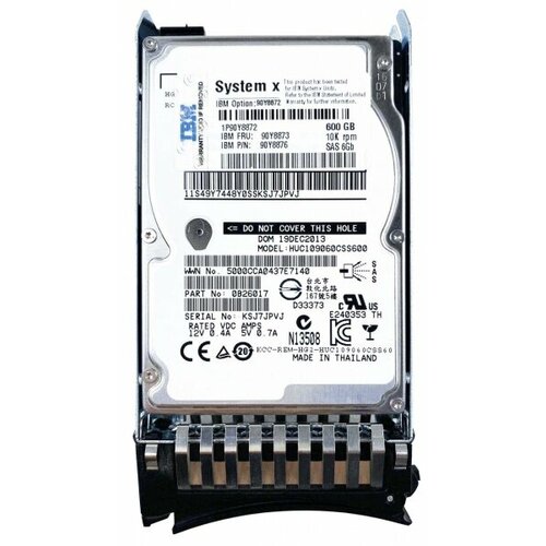 Жесткий диск IBM ESXSHUC109060CSS60 600Gb 10000 SAS 25 HDD 2276000₽