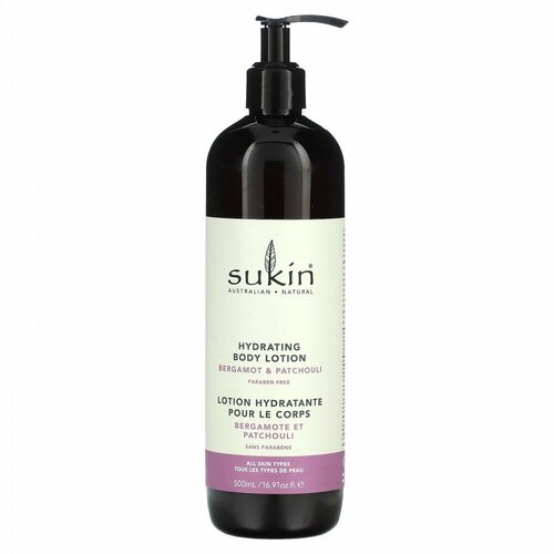 Sukin, Hydrating Body Lotion, Bergamot & Patchouli, 16.9 fl oz (500 ml)