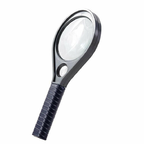 Лупа офисная Deli E9090 d75мм x25х5 черный упак блистер 495₽