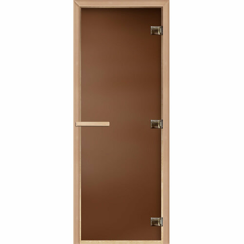 Дверь для бани и сауны стеклянная бронза матовая DoorWood Теплая ночь 690х1890 мм (DW01125) коричневый