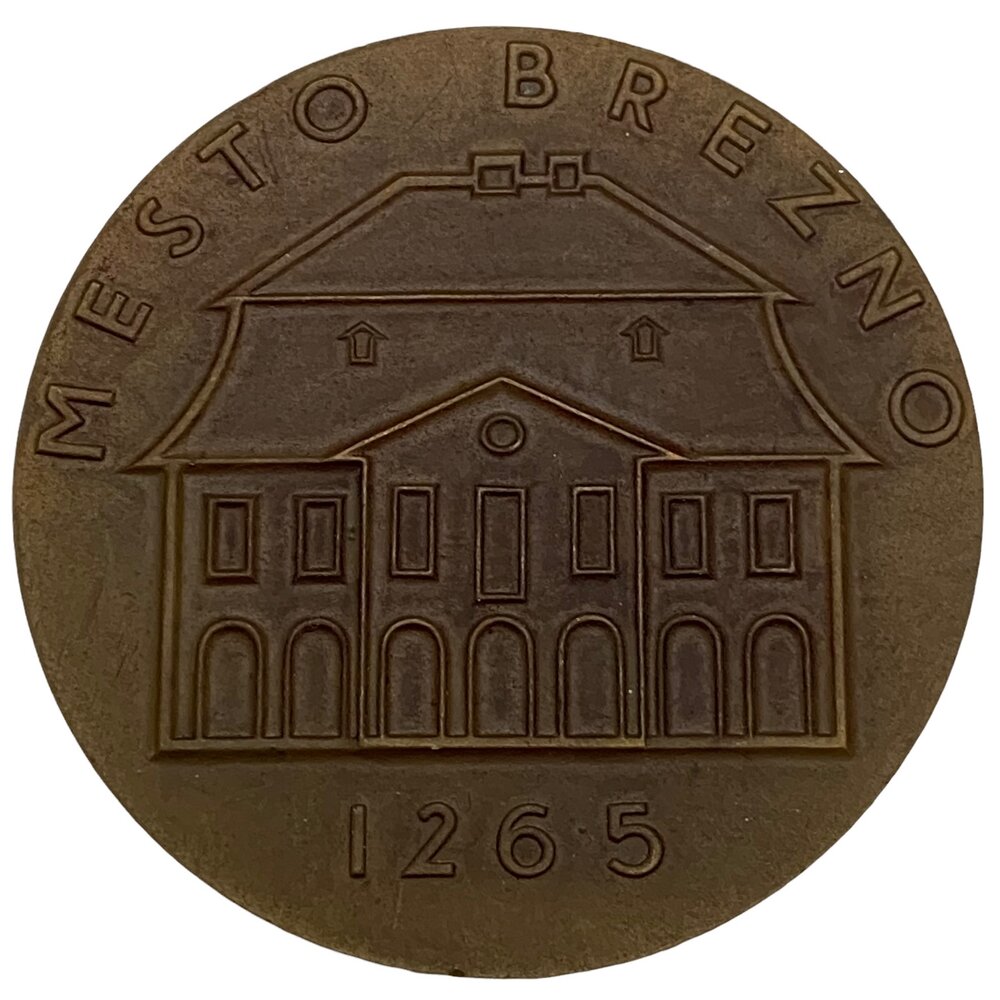 Чсср, настольная медаль "Город Брезно. 700 лет" 1965 г.