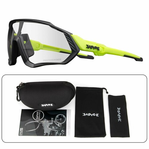 Солнцезащитные очки Kapvoe, черный, зеленый