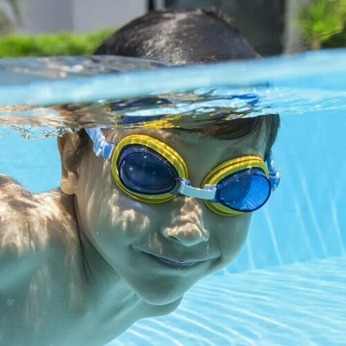 Очки для плавания детские синие очки для плавания e36884 желто синие