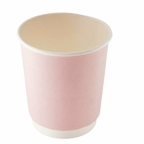 Стакан бумажный 250 мл, (розовый) (4 шт) d80мм
