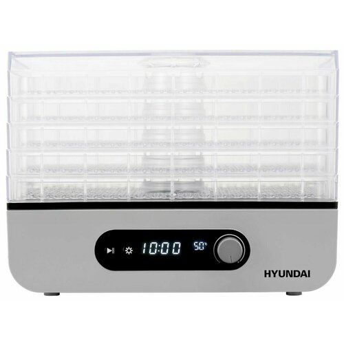 Сушка для фруктов и овощей Hyundai HYDF-5033 5 поддонов мощность 400 Вт цвет серый 1641011 266500₽