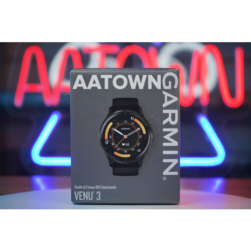 Garmin Venu 3 - Slate Stainless Steel Bezel with Black Case and Silicone Band умные часы garmin venu синий гранит серебристый