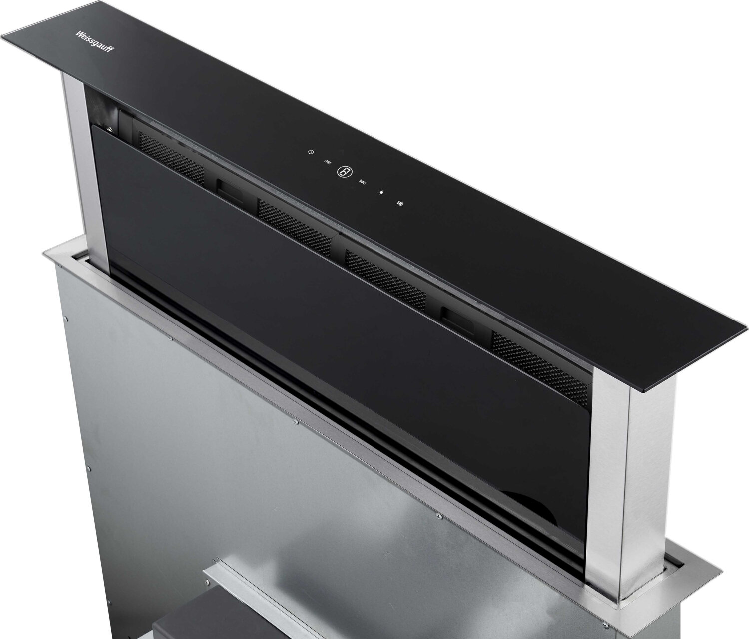 Кухонная встраиваемая в столешницу вытяжка с инвертором Weissgauff Down Draft 900 Touch Inverter Black