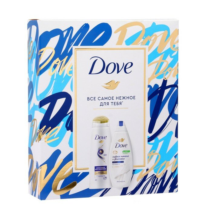 Подарочный набор Dove: шампунь, 250 мл + крем-гель для душа, 250 мл 10126478