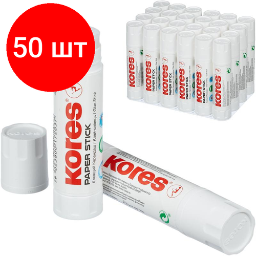 Комплект 50 штук, Клей-карандаш 20г KORES paper Stick 17203 клей карандаш 20г kores paper stick 2штуки