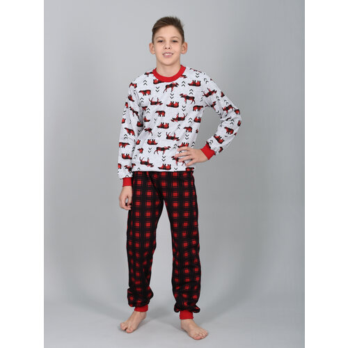 Пижама LIDЭКО, размер 76/152, серый, черный пижама lidэко размер 76 152 красный черный