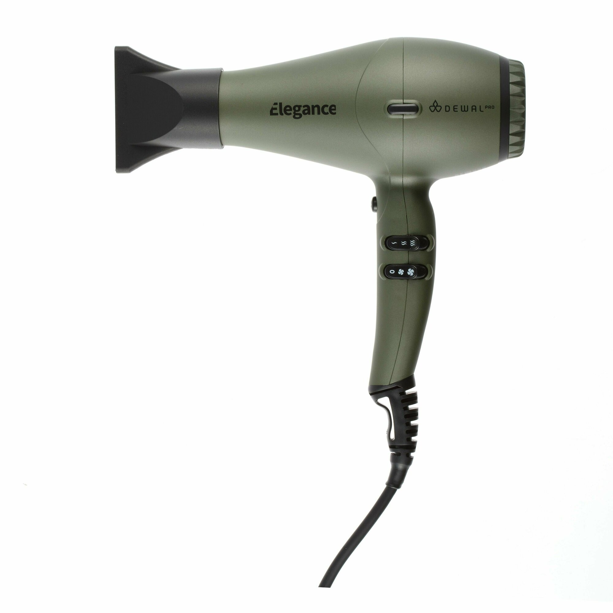 Фен DEWAL PRO ELEGANCE, оливковый, 2300Вт, ионизация, 2 насадки, 03-9010 Olive