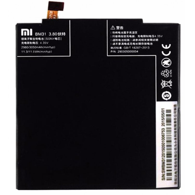 Аккумулятор для Xiaomi Mi3 BM31 4.35V 3050mAh