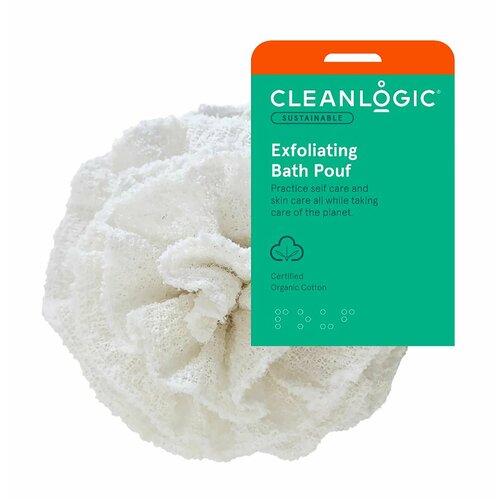 Мочалка-шар для тела из органического хлопка / Cleanlogic Sustainable Exfoliating Pouf